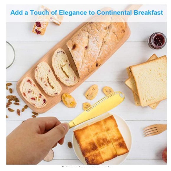 BLUE STAINLESS STEEL BUTTER SPREADER KNIFE - Picture 4 of 11